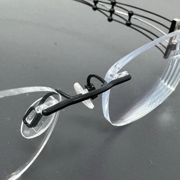 Charmant Eyeglasses XL2010 BK Titan Black Rhinestones Rimless Japan 51 [] 17 135
